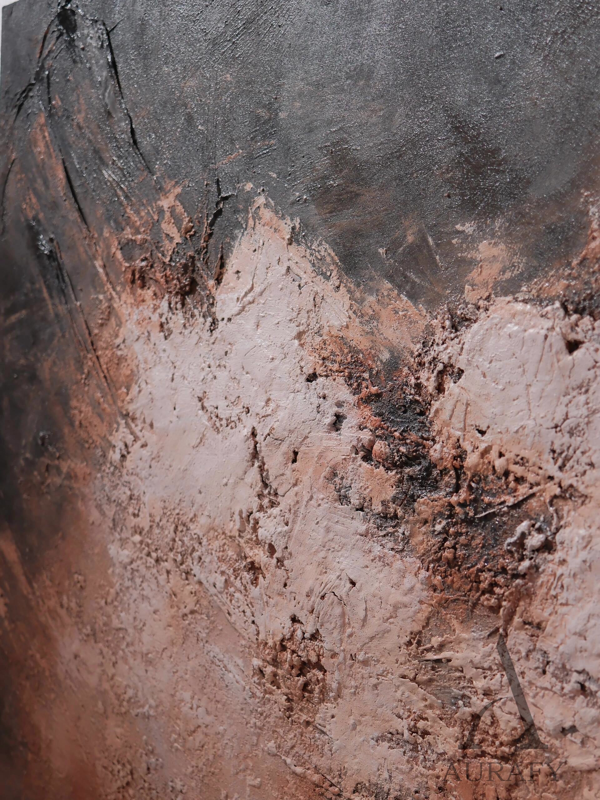 General Abstract Red Brown Wall Art Modern Home Decor Print AURA248