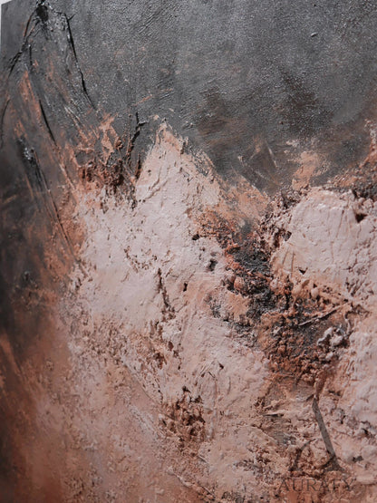 General Abstract Red Brown Wall Art Modern Home Decor Print AURA248