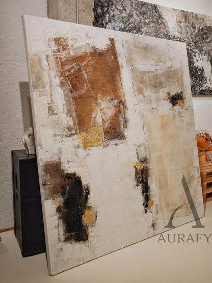 Stylish Beige General Abstract Wall Art for Modern Home Decor AURA237