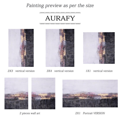 Abstract Black Gray Wall Art for Modern Home Decor AURA262