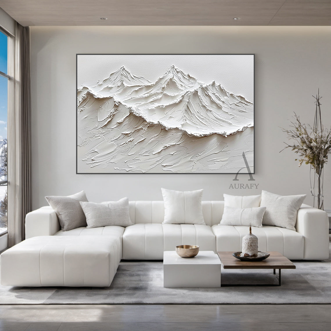 Elegant White Outdoor Landscape Decor for Home Garden Spaces AURA319