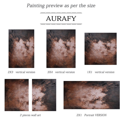 General Abstract Red Brown Wall Art Modern Home Decor Print AURA248