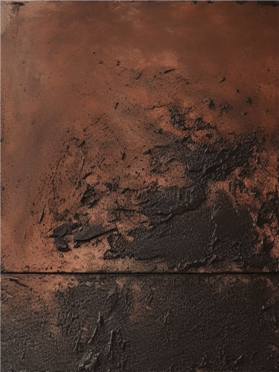 Wabi Sabi Red Black Textured Abstract Wall Art for Living Room AURA216