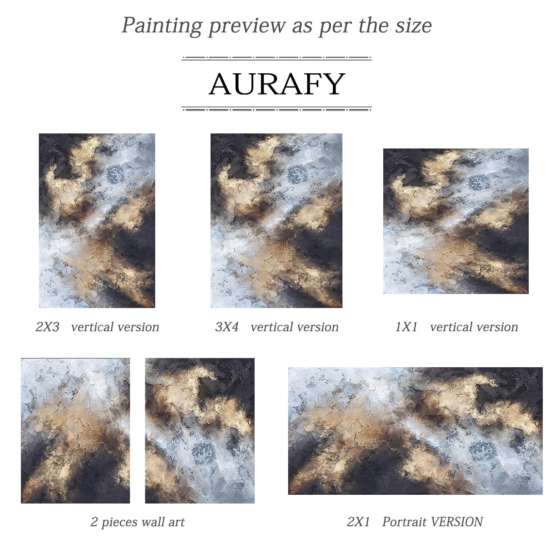 Modern Black General Abstract Wall Art for Living Room Decor AURA246