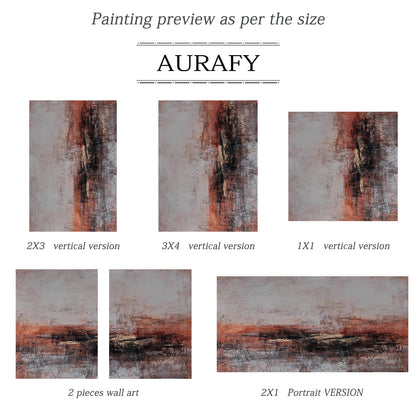 Vibrant Red Abstract Wall Art for Modern Home Office Decor AURA235