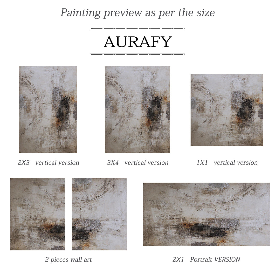 General Abstract Gray Wall Art for Modern Home and Office AURA236