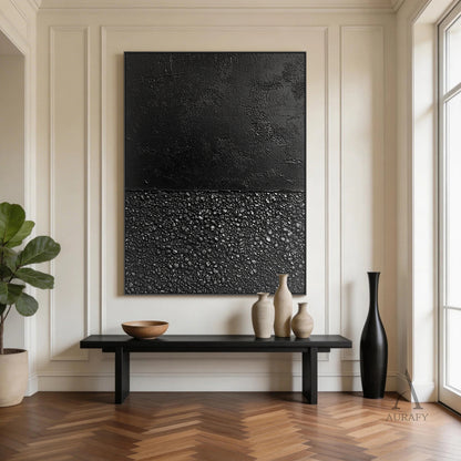 Black General Abstract Wall Art for Modern Living Room Decor AURA388