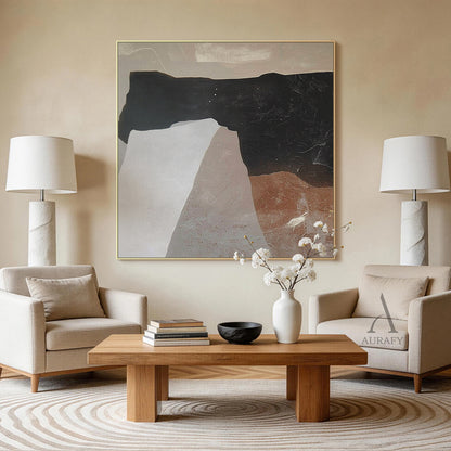 Brown General Abstract Wall Decor Art for Home Living Space AURA378