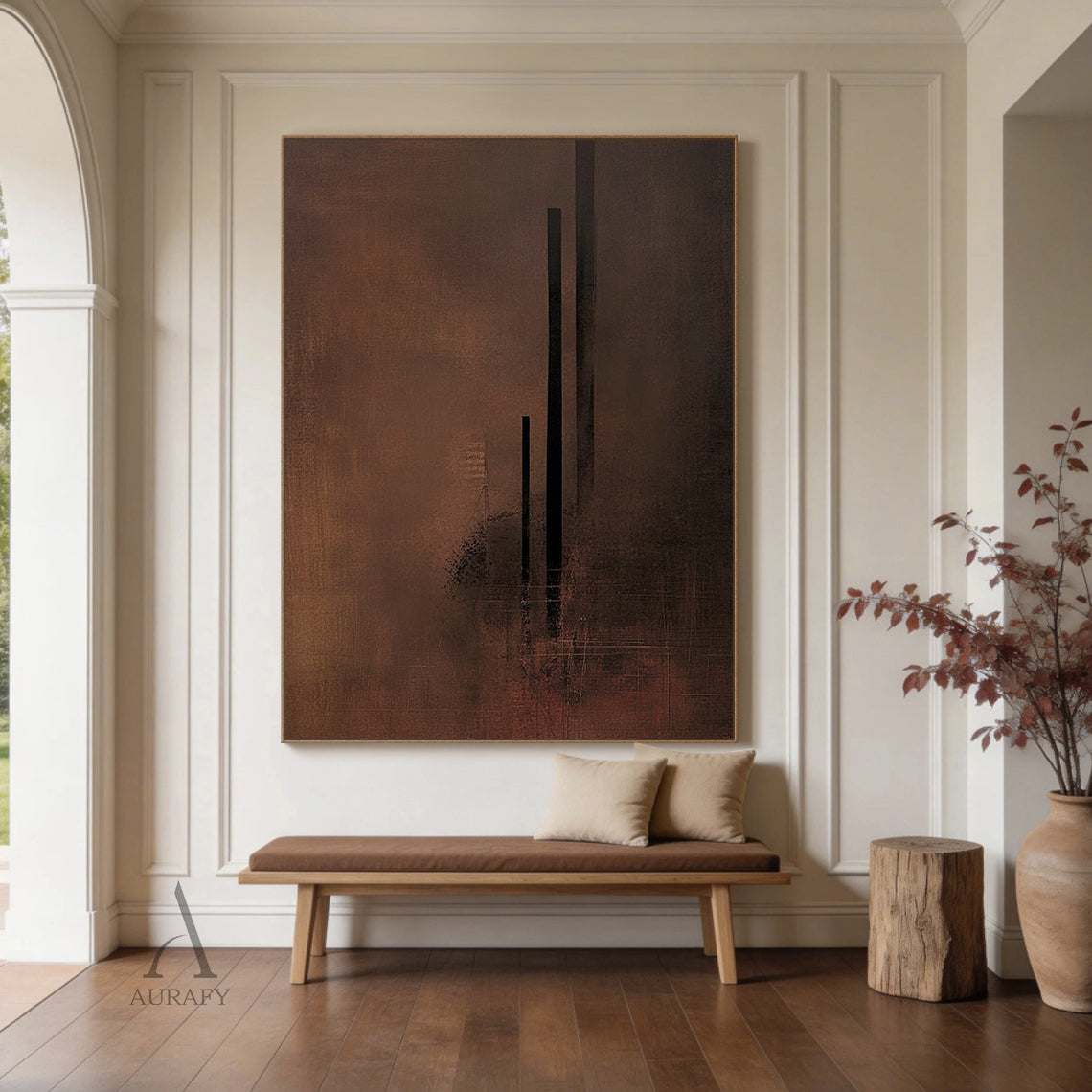 Brown General Abstract Wall Art Decor for Home Living Room AURA380