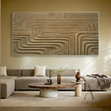 Minimalist Brown Wall Art Modern Home Living Room Decor AURA299