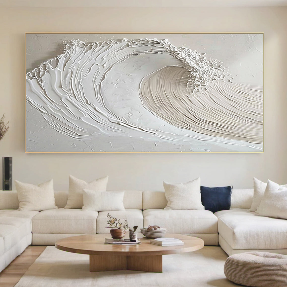 Silent Tides-Ivory & Sand 3D Textured-AURA012