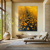 Golden Bloom-Yellow 3D / Texture Floral Art-AURA115