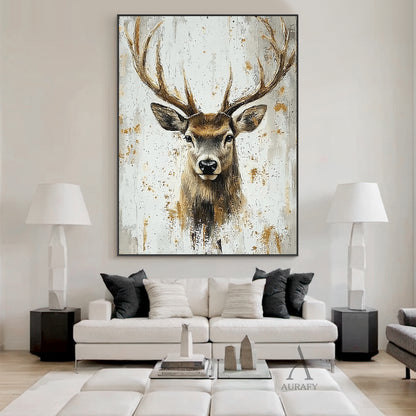 Cozy Beige Brown Woodland Animal Throw Pillow for Living Room AURA313