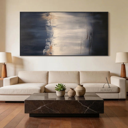 Abstract Black Beige Wall Art for Modern Living Room Decor AURA367