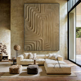 Minimalist Brown Wall Art Modern Home Living Room Decor AURA299