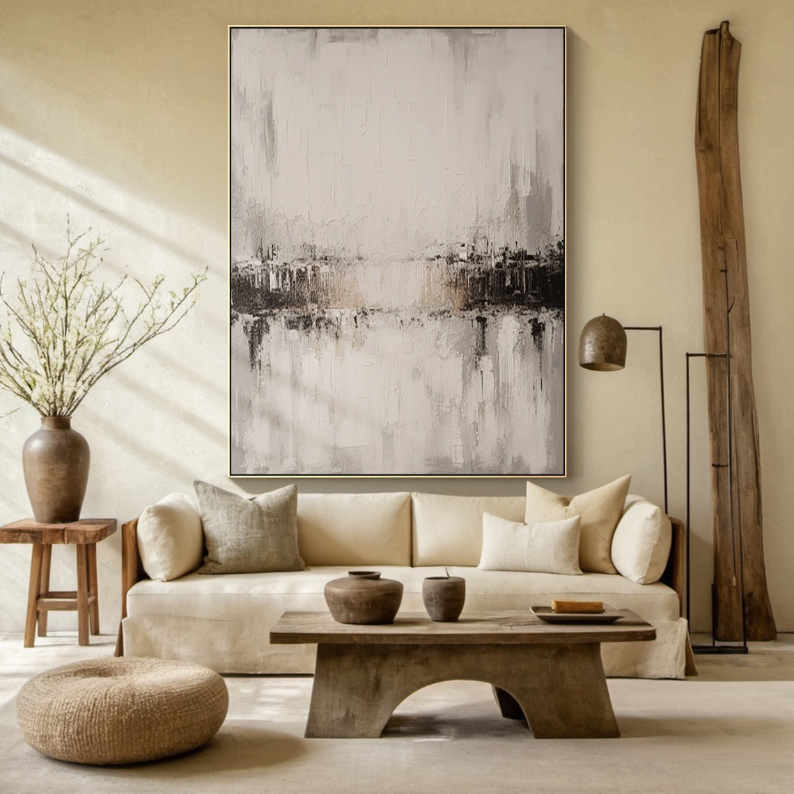 Silent Horizon-Black & Grey Spatial Field-AURA092