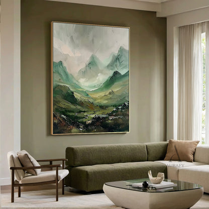 Stylish Natural Green Landscape Wall Decor for Living Room AURA310