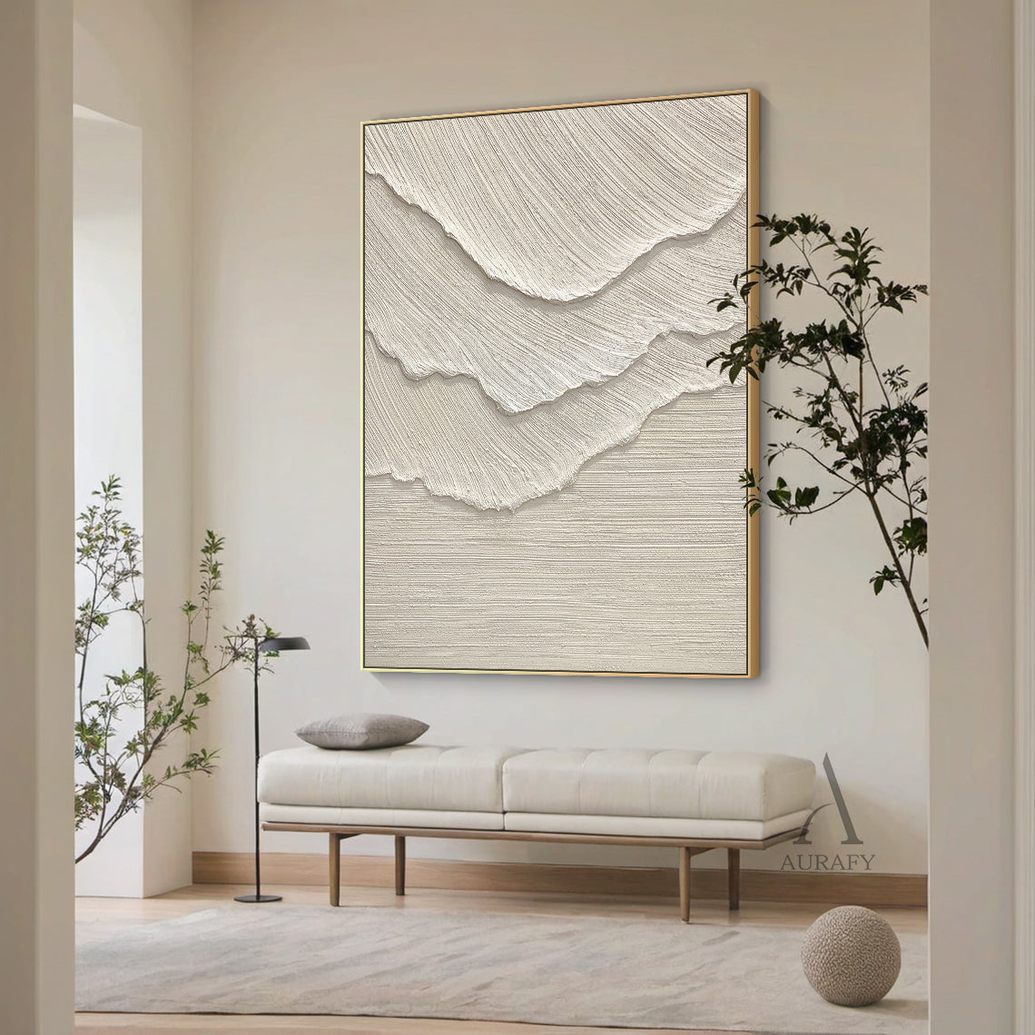 Beige Coastal Minimalist Home Decor Piece for Sea-Themed Interiors AURA307