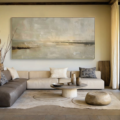 Soft Drift-Beige Abstract Field-AURA152