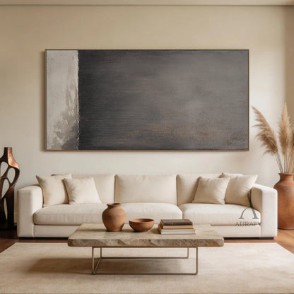 Minimalist Black Gray Wall Art for Modern Living Room Decor AURA385