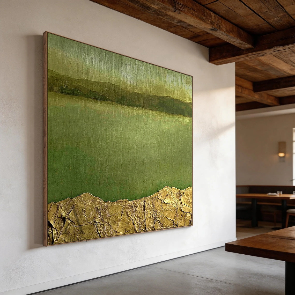 Modern Green Landscape Wall Art Nature Scene Home Decor AURA408
