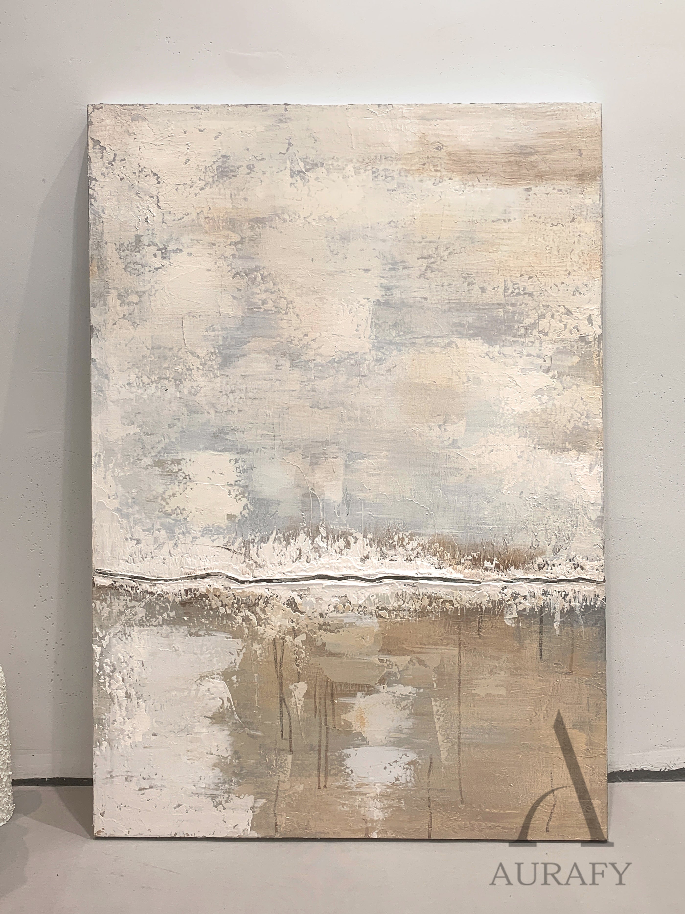 Beige General Abstract Wall Art for Modern Living Room Decor AURA290