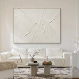 Minimalist Beige Wall Art Plaster Textured Knife Strokes Wabi Sabi Japandi Tactile Abstract Canvas Decor AURA725