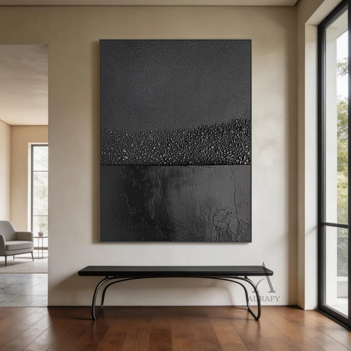 Black Wabi Sabi Style Minimalist Home Decor Accent Piece AURA270