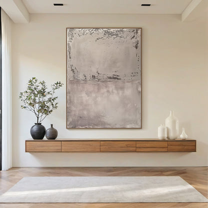 Large Minimalist Beige Abstract Wall Art Modern Living Room Decor AURA191