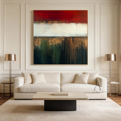 General Abstract Red Yellow Wall Art for Home Decor AURA383