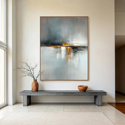 Gray General Abstract Wall Art for Modern Home Decor AURA358