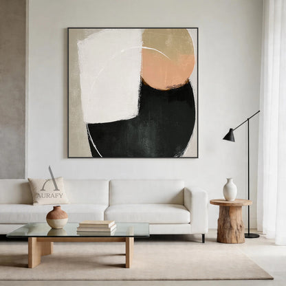 Minimalist Black Beige Wall Art for Stylish Home Spaces AURA400