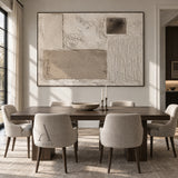 Plaster Rhythm, Beige Ridged and Cracked 3D Wall Art AURA867