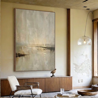 Soft Drift-Beige Abstract Field-AURA152