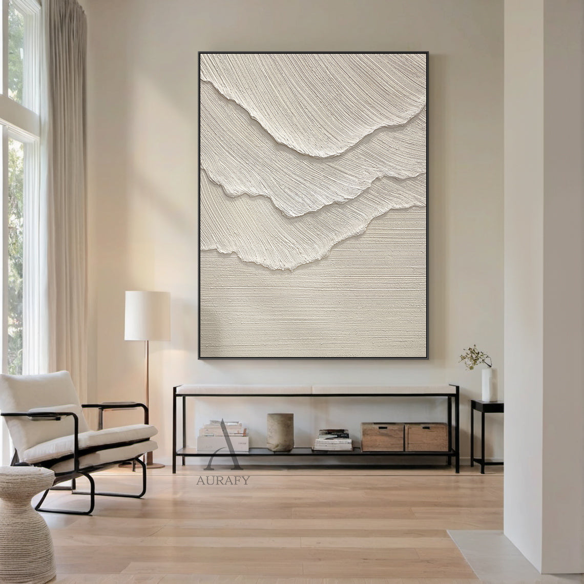 Beige Coastal Minimalist Home Decor Piece for Sea-Themed Interiors AURA307