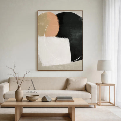 Minimalist Black Beige Wall Art for Stylish Home Spaces AURA400