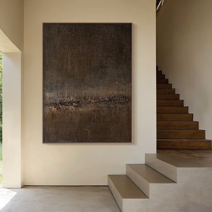 Terra Meridian Wabi Sabi Painting-Burnished Bronze & Espresso Umber-AURA014