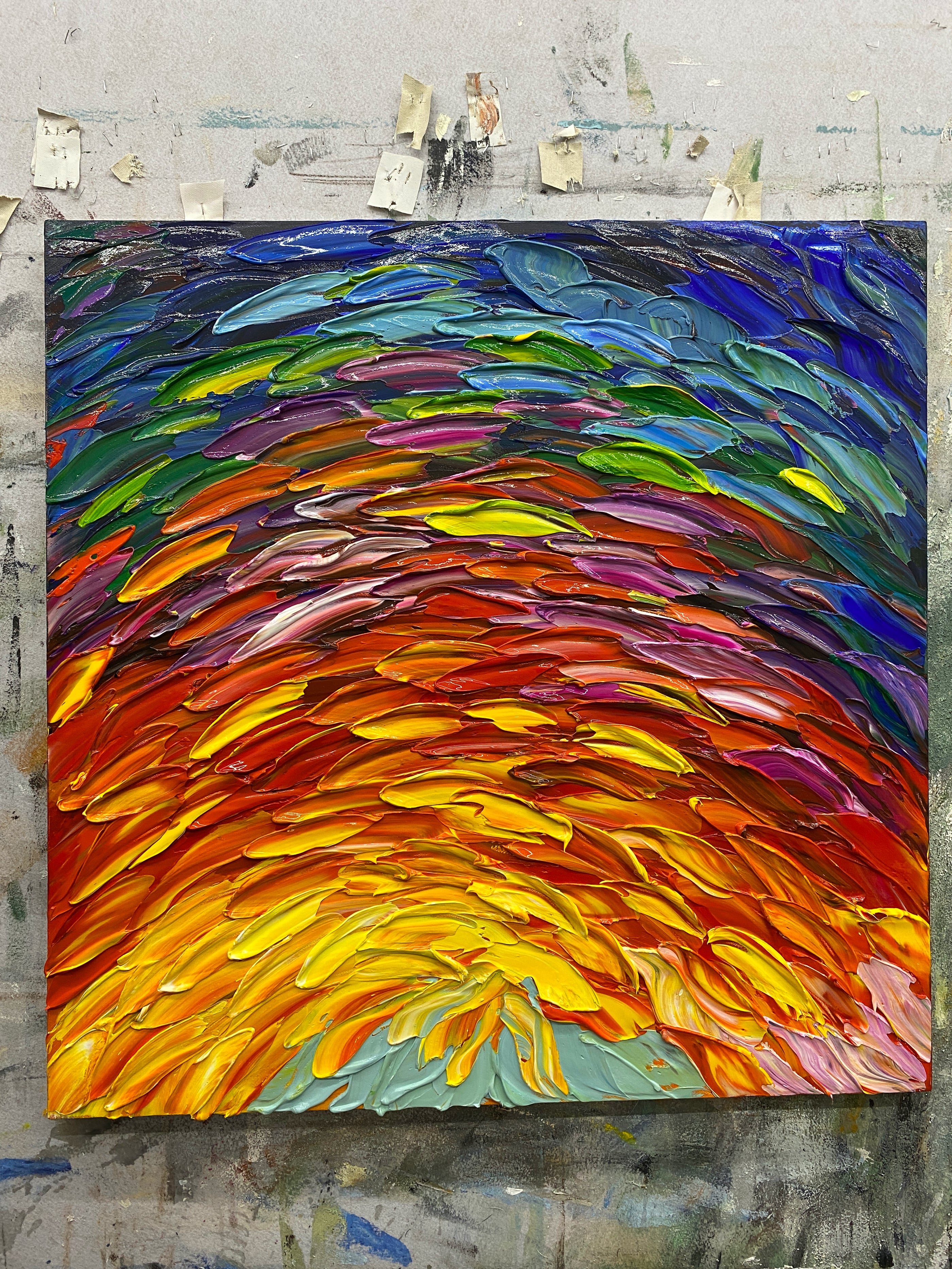 Modern Abstract 3D Textured Colorful Living Room Wall Art Painting AURA167