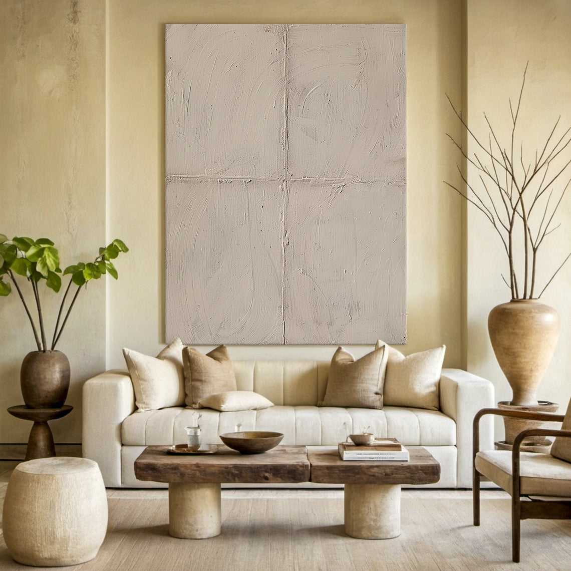 Quiet Grid-Gray Abstract Field-AURA149