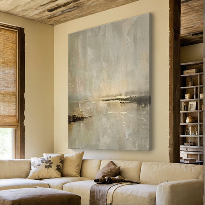 Soft Drift-Beige Abstract Field-AURA152