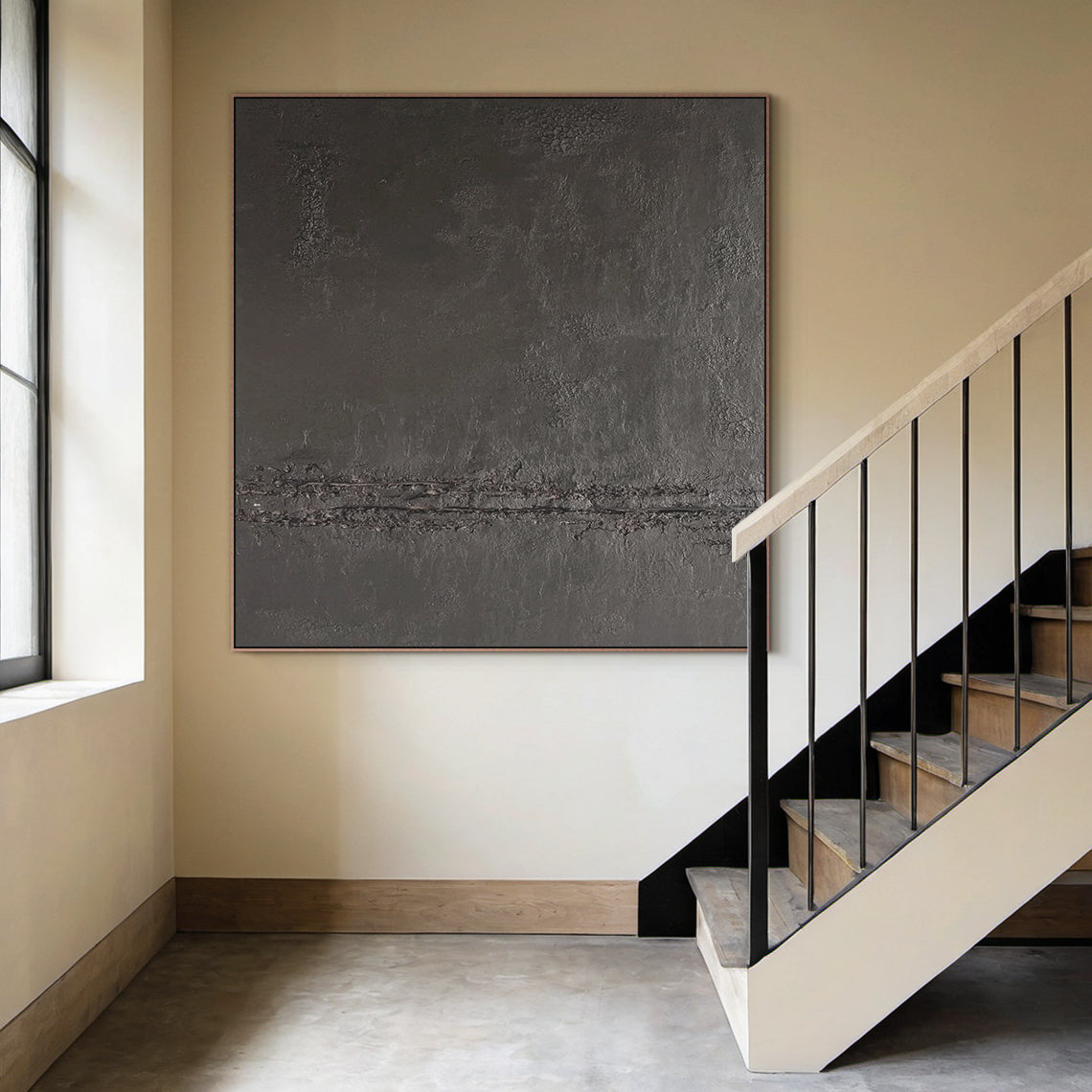 Black Silence-Black Abstract Minimalist Art-AURA114