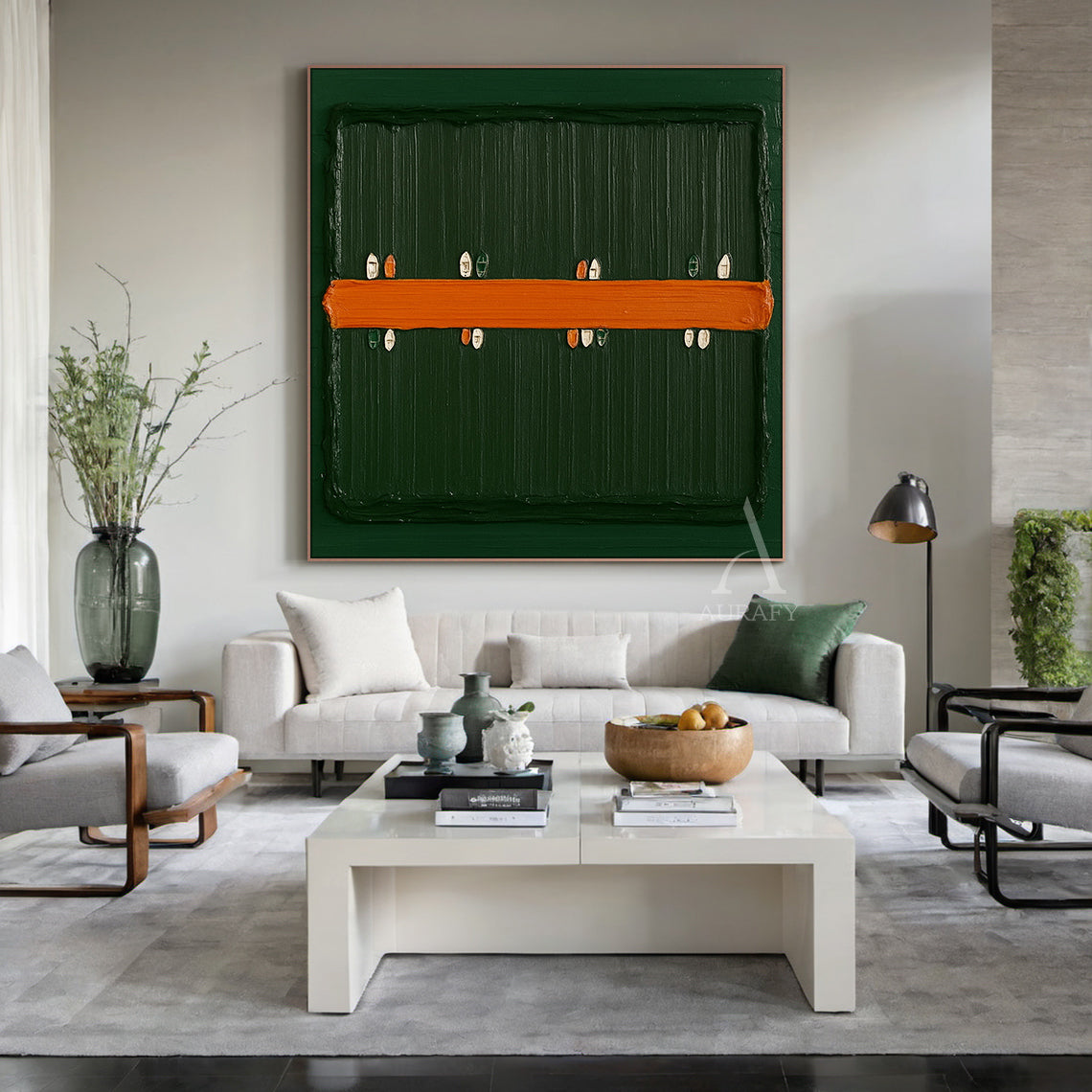 Green Coastal Sea Decor Piece for All Home Living Spaces AURA328