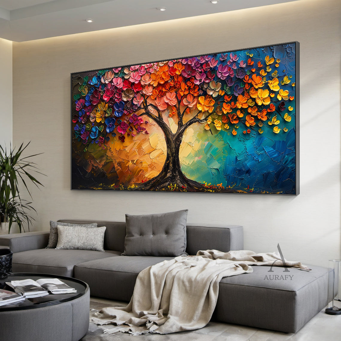 Vibrant Colorful Landscape Wall Art Print for Modern Home Decor AURA314