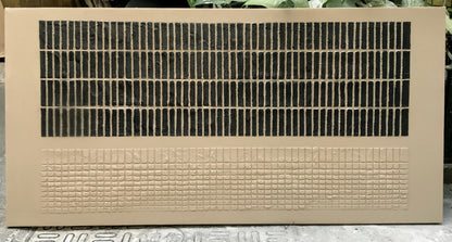 Measured Silence-Black & Beige Block Texture Field-AURA172