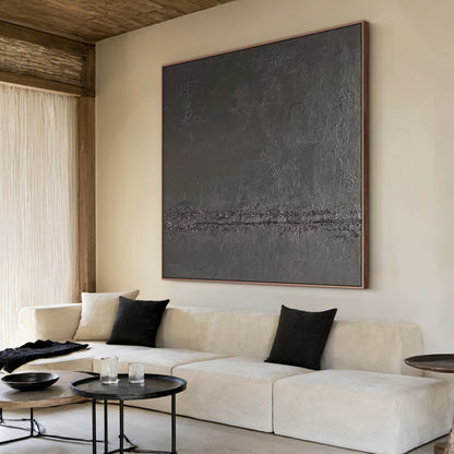 Black Silence-Black Abstract Minimalist Art-AURA114