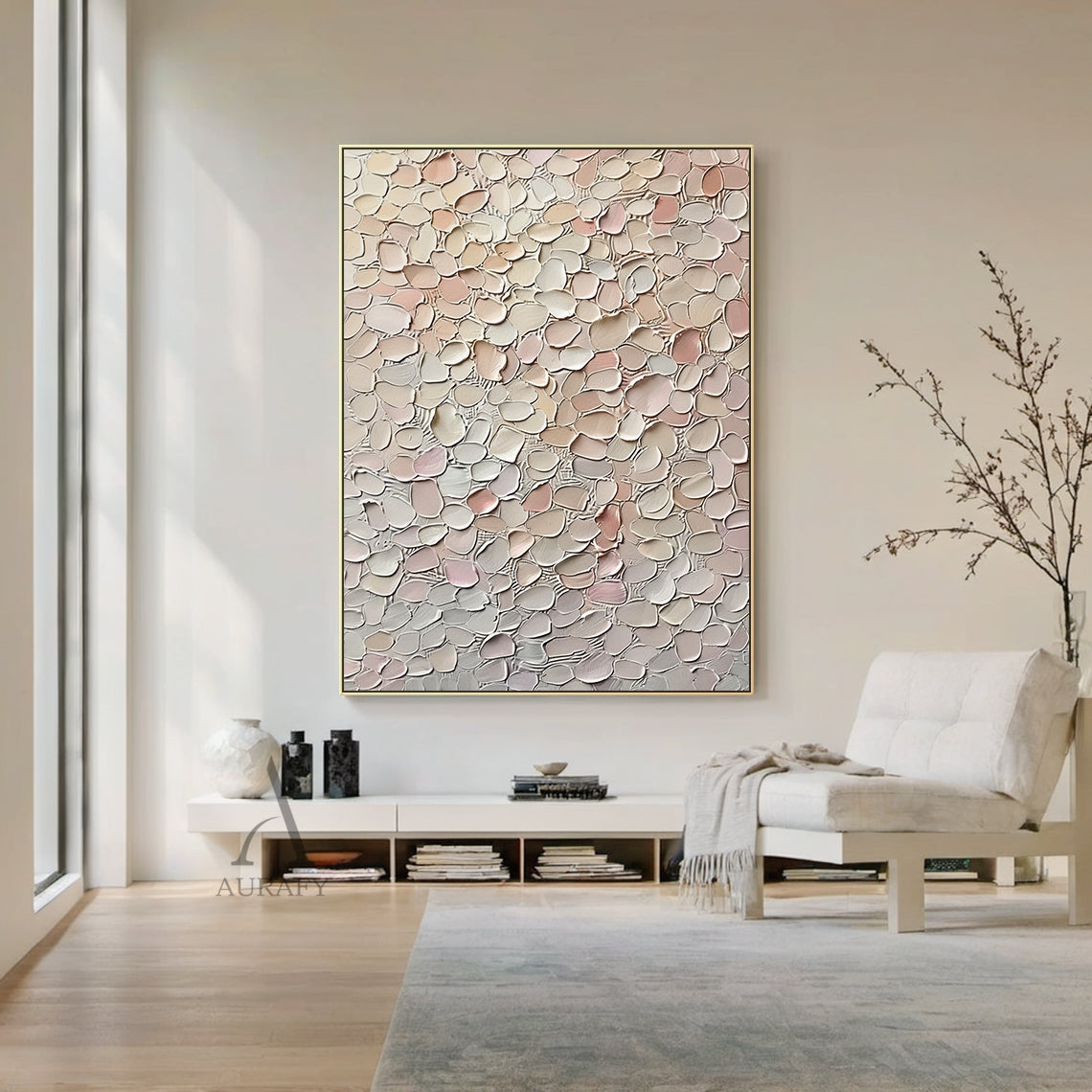 Tactile 3D Textured Brown Abstract Art Modern Organic Sculpted Canvas Wall Decor AURA459