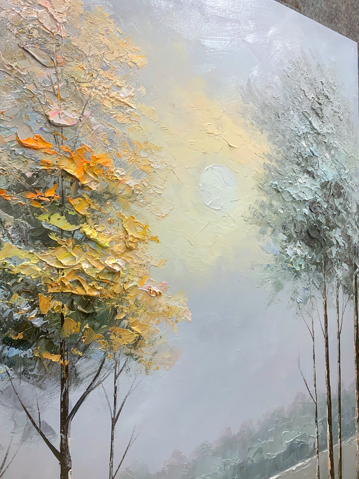 Misty Grove-Blue & Gray 3D Textured-AURA067