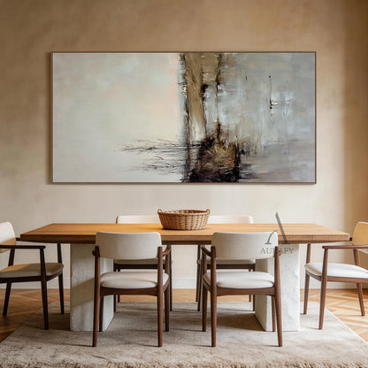 General Abstract Brown Beige Modern Wall Art for Home Decor AURA369