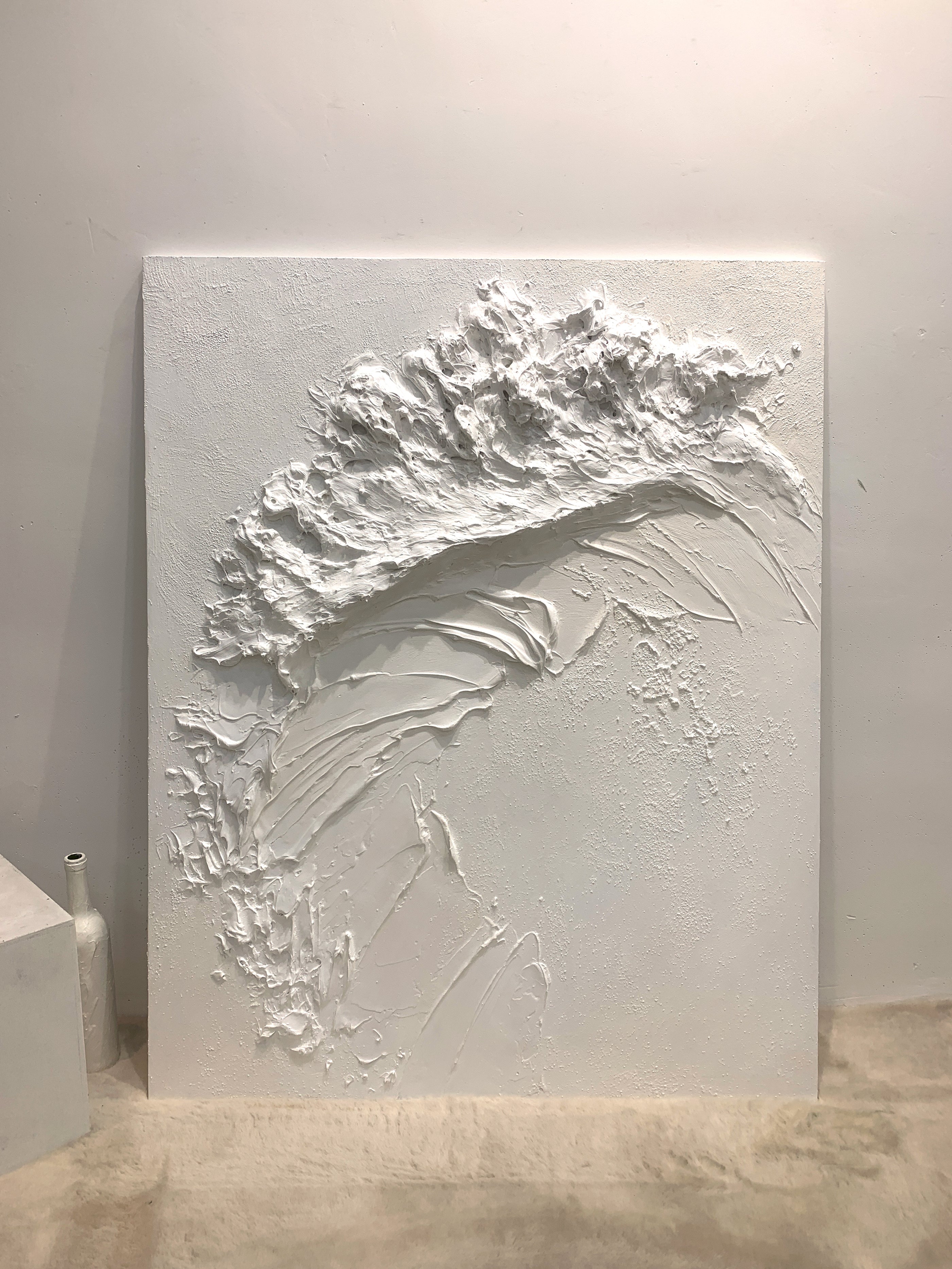 Silent Surge-White Waves & Sky 3D Touch Art-AURA120