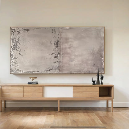Large Minimalist Beige Abstract Wall Art Modern Living Room Decor AURA191